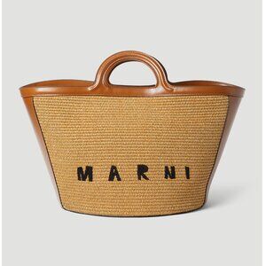 Marni Tropicalia logo-embroidered tote bag
